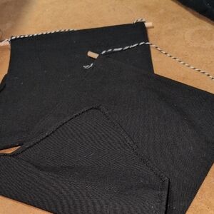 ❤️‍🔥10/$10❤️‍🔥 Set Of 2 Black Fabric Pin Brooch Banners